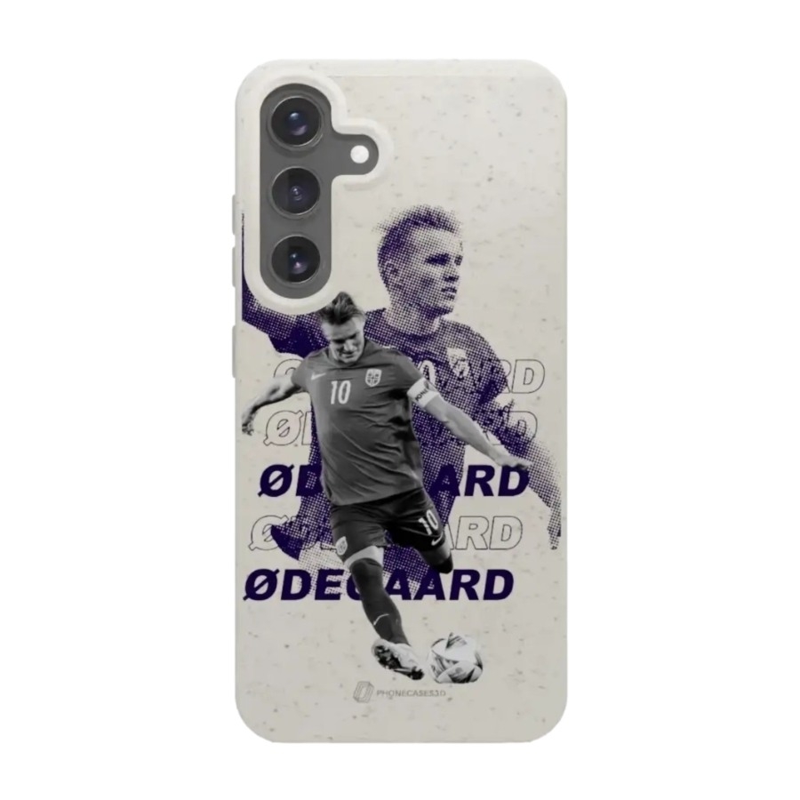 Phonecases3D Samsung Galaxy S25+ Norges Fotballforbund Ødegaard komposterbart cover, hvid billede 1