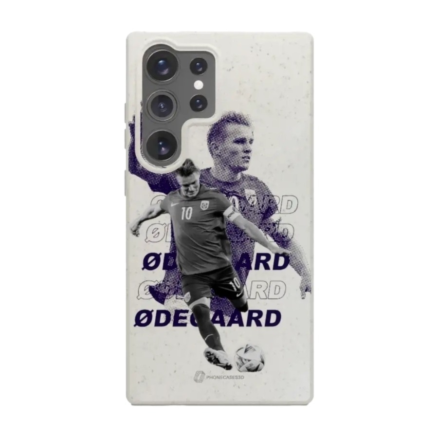 Phonecases3D Samsung Galaxy S25 Ultra Norges Fotballforbund Ødegaard komposterbart cover, hvid billede 1