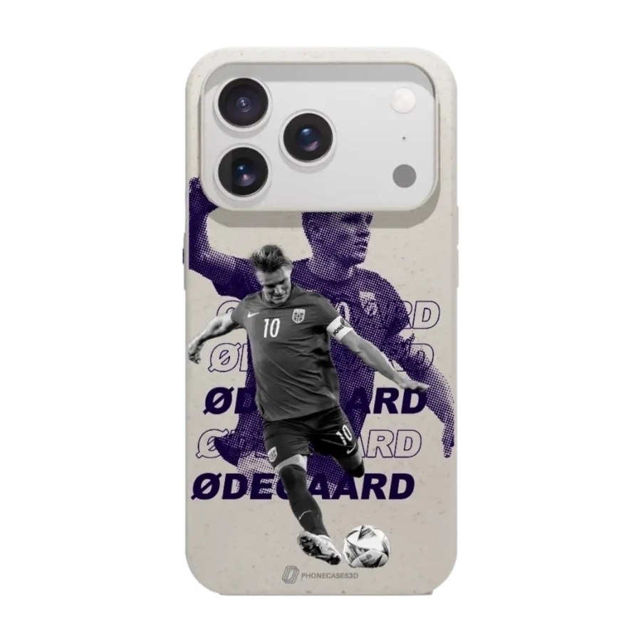 Phonecases3D iPhone 17 Pro Norges Fotballforbund Ødegaard komposterbart cover, hvid billede 1