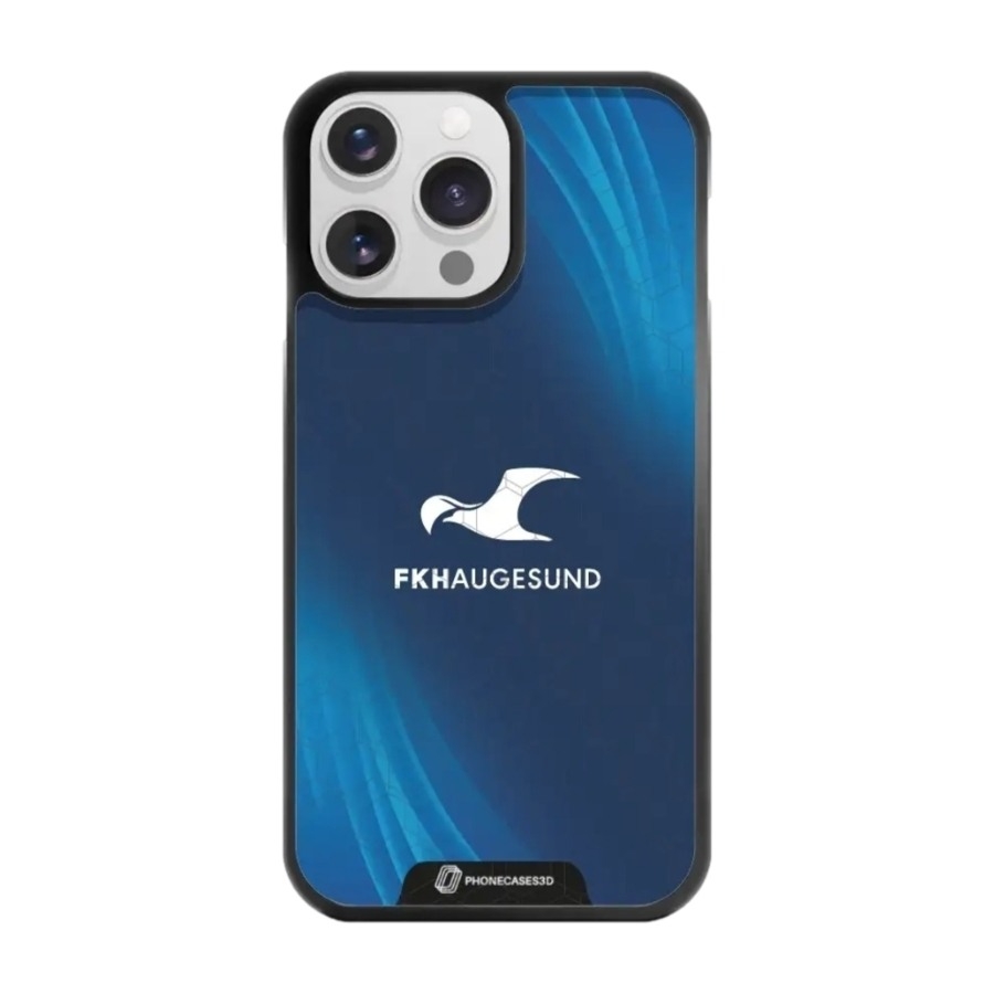 Phonecases3D iPhone 14 Pro FK Haugesund 3D mobilcover, sort billede 1