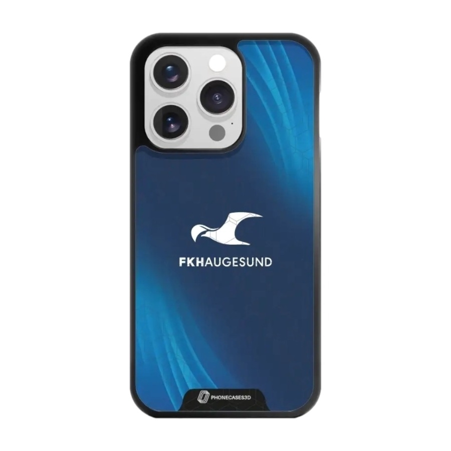 Phonecases3D iPhone 15 Pro FK Haugesund 3D mobilcover, sort billede 1