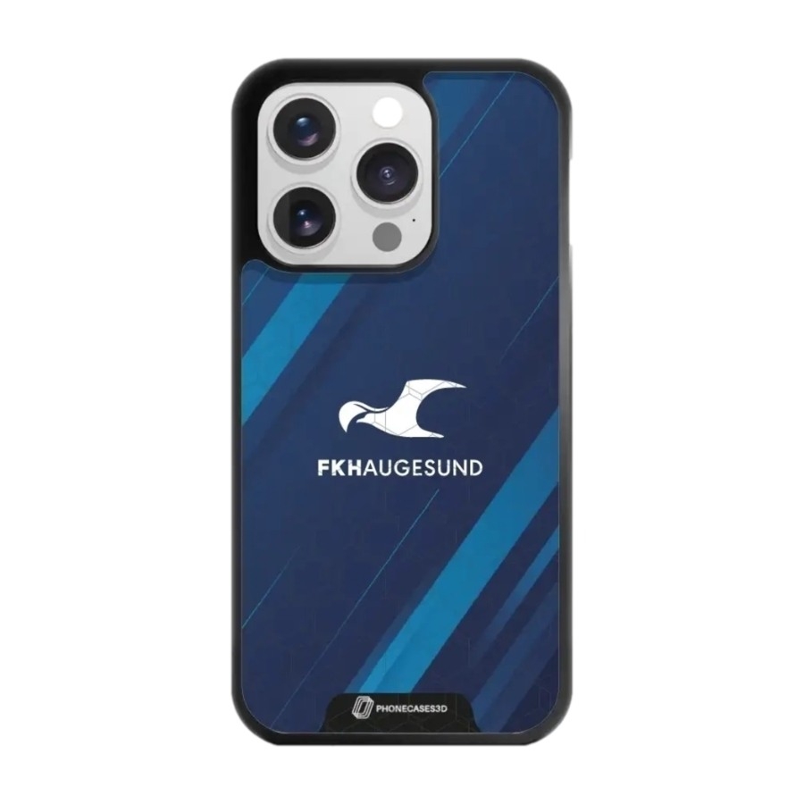 Phonecases3D iPhone 15 Pro FK Haugesund 3D mobilcover, sort billede 1