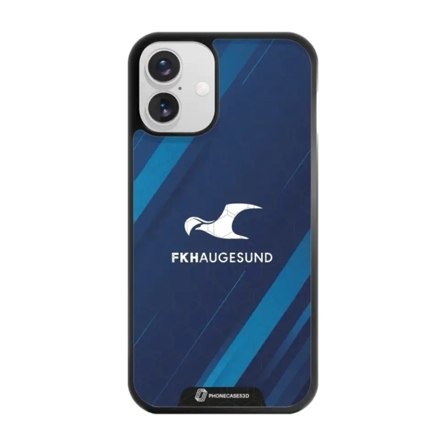 Phonecases3D iPhone 16 Plus FK Haugesund 3D mobilcover, sort billede 1