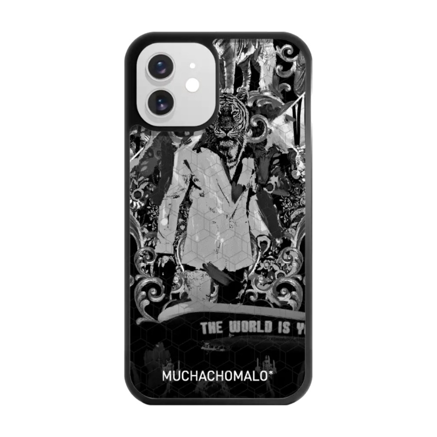 Phonecases3D iPhone 12 Muchacho Malo 3D mobilcover, sort billede 1