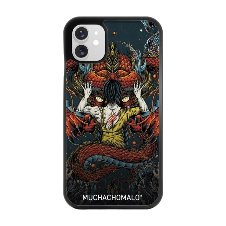 Phonecases3D iPhone 11 Muchacho Malo 3D mobilcover, sort billede 1