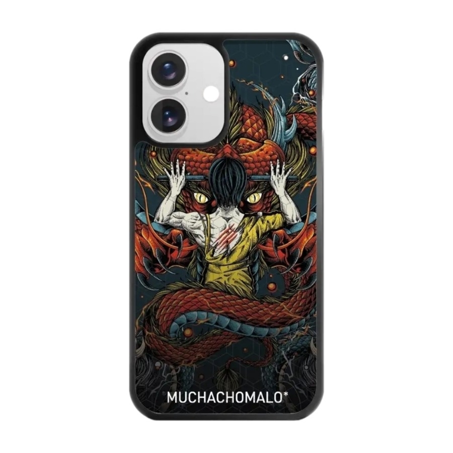 Phonecases3D iPhone 16 Muchacho Malo 3D mobilcover, sort billede 1