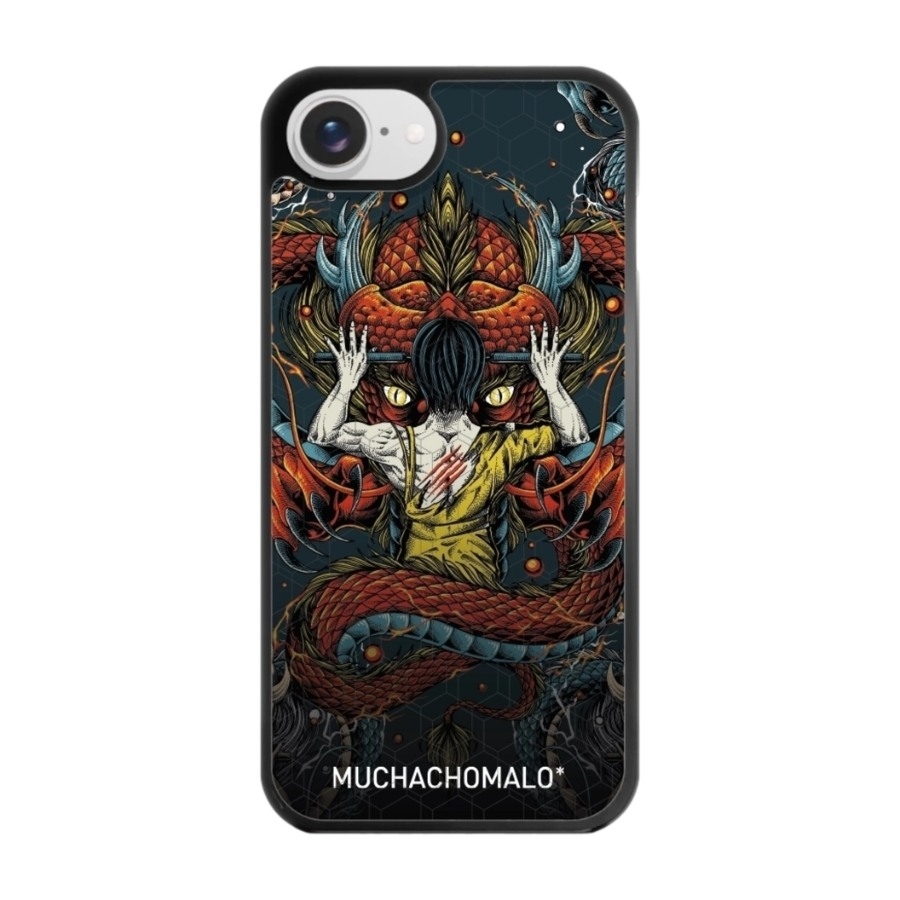 Phonecases3D iPhone 17e/16e Muchacho Malo 3D mobilcover, sort billede 1