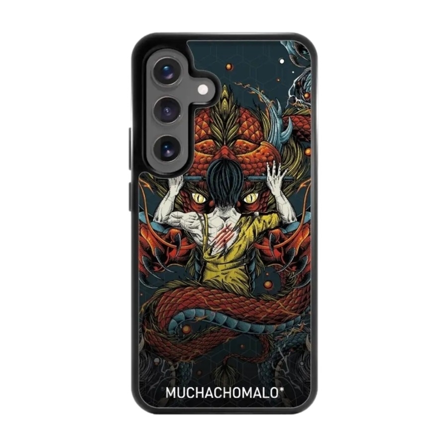 Phonecases3D Samsung Galaxy S25 Muchacho Malo 3D mobilcover, sort billede 1