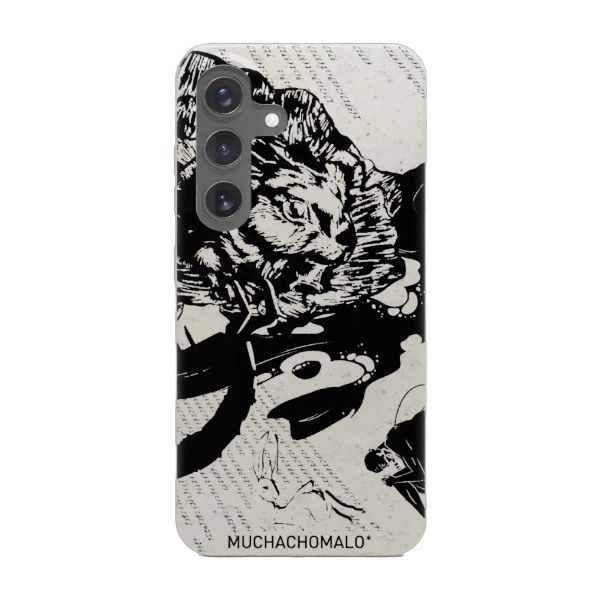 Phonecases3D Samsung Galaxy S25 Muchacho Malo komposterbart cover, hvid billede 1