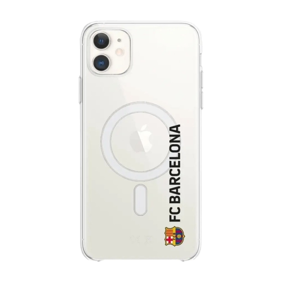 Phonecases3D iPhone 11 FC Barcelona Clear case (MagSafe) -mobilcover, hvid billede 1