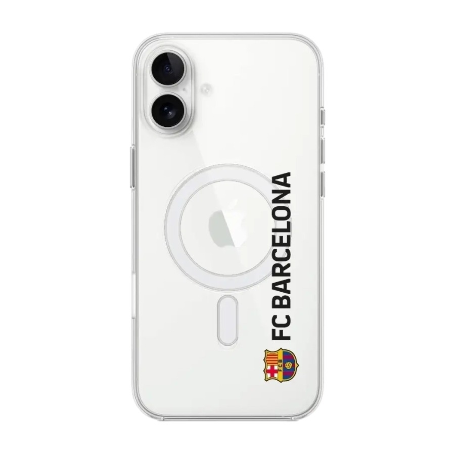 Phonecases3D iPhone 16 Plus FC Barcelona Clear case (MagSafe) -mobilcover, hvid billede 1