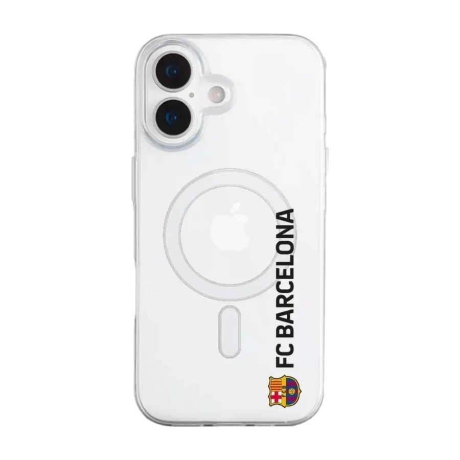 Phonecases3D iPhone 17 FC Barcelona Clear case (MagSafe) -mobilcover, hvid billede 1