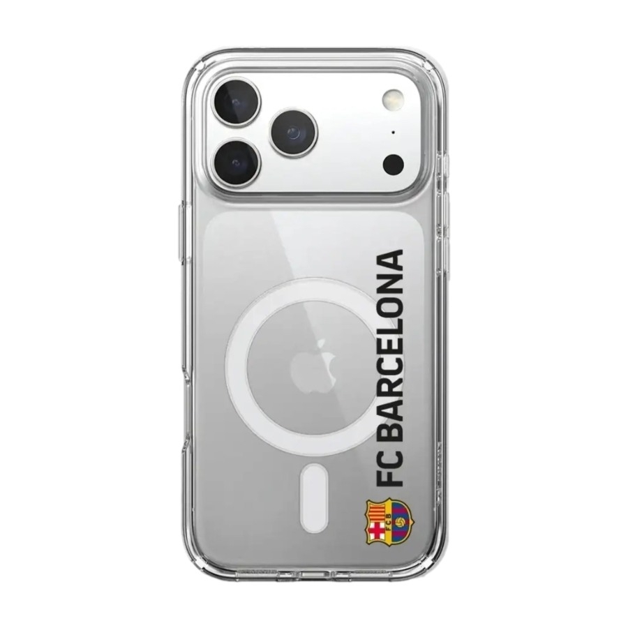 Phonecases3D iPhone 17 Pro FC Barcelona Clear case (MagSafe) -mobilcover, hvid billede 1
