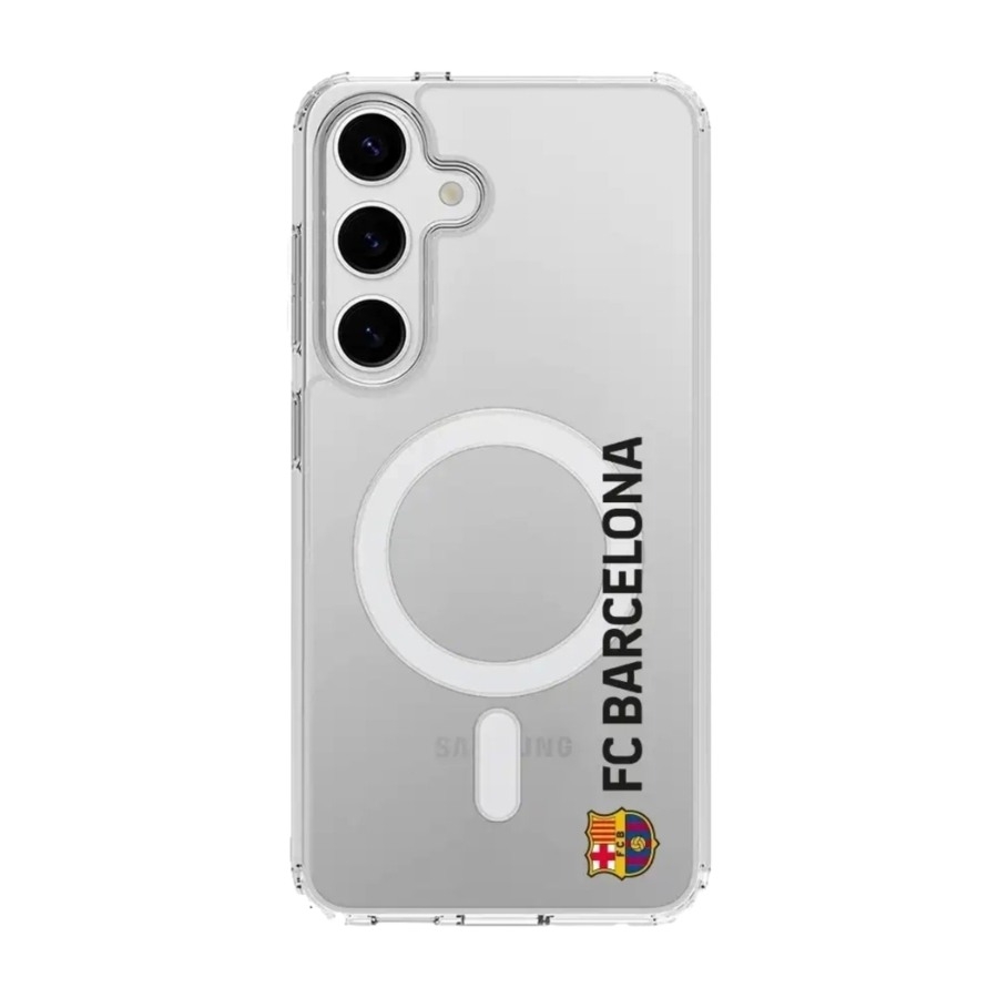 Phonecases3D Samsung Galaxy S25 FC Barcelona Clear case (MagSafe) -mobilcover, hvid billede 1