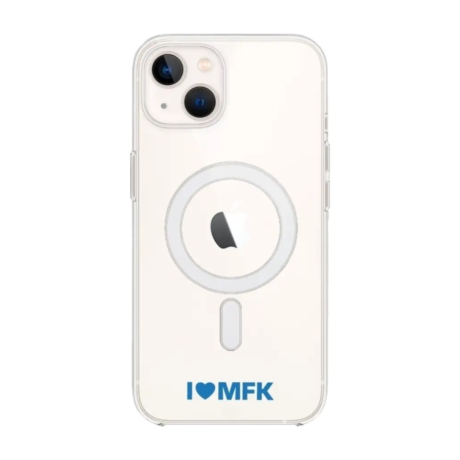 Phonecases3D iPhone 14 Molde FK Clear case (MagSafe) -mobilcover, hvid billede 1