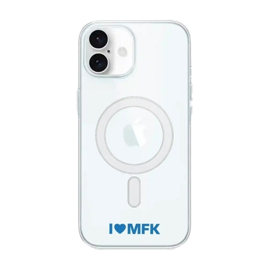 Phonecases3D iPhone 16 Molde FK Clear case (MagSafe) -mobilcover, hvid billede 1