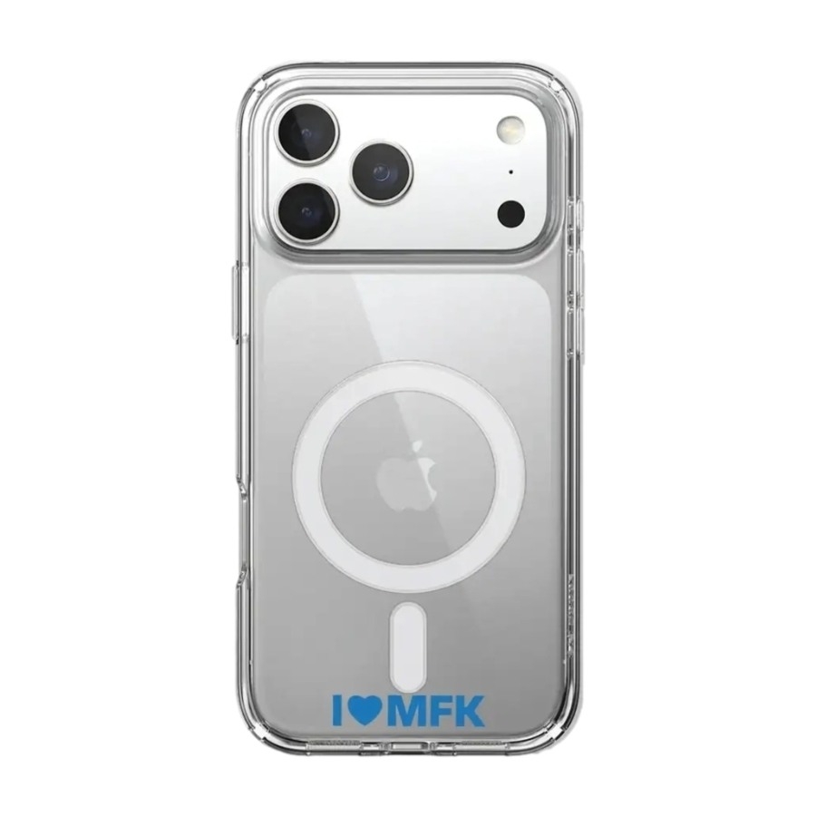Phonecases3D iPhone 17 Pro Molde FK Clear case (MagSafe) -mobilcover, hvid billede 1