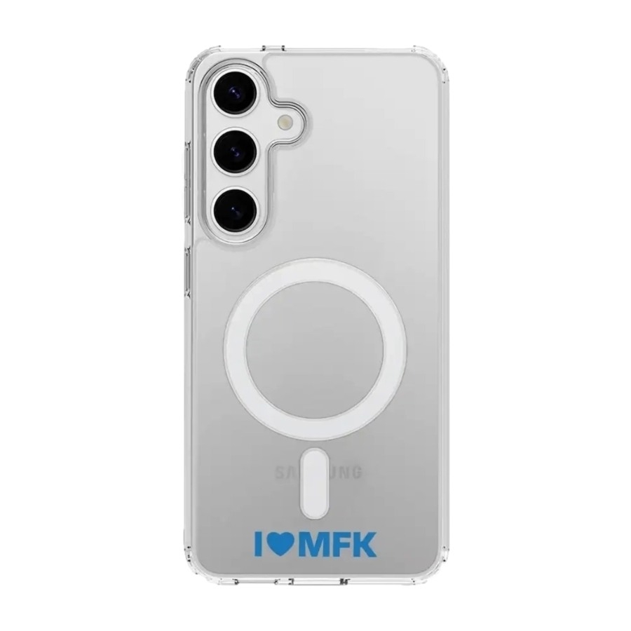 Phonecases3D Samsung Galaxy S25+ Molde FK Clear case (MagSafe) -mobilcover, hvid billede 1