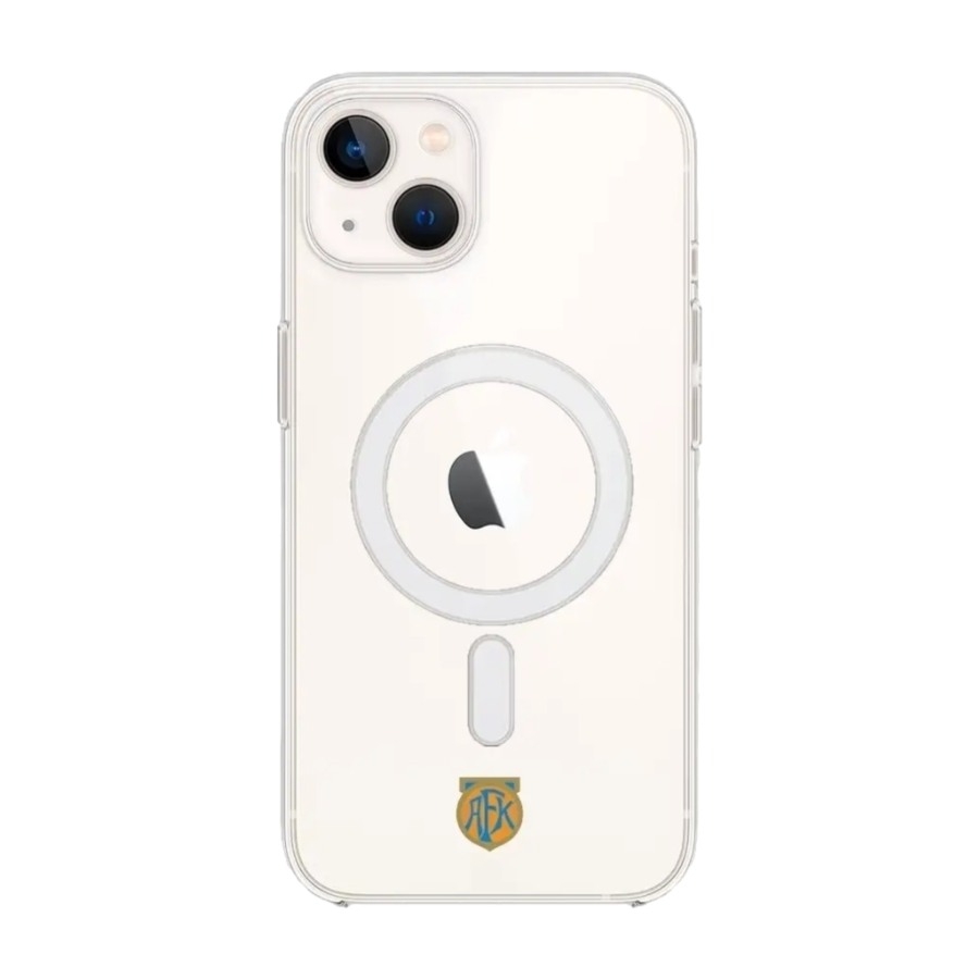 Phonecases3D iPhone 14 Aalesunds FK Clear case (MagSafe) -mobilcover, hvid billede 1