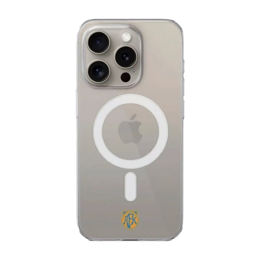 Phonecases3D iPhone 15 Pro Aalesunds FK Clear case (MagSafe) -mobilcover, hvid billede 1