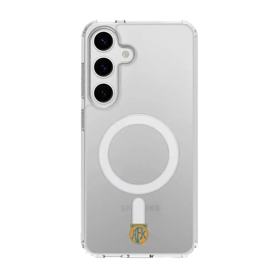 Phonecases3D Samsung Galaxy S25+ Aalesunds FK Clear case (MagSafe) -mobilcover, hvid billede 1