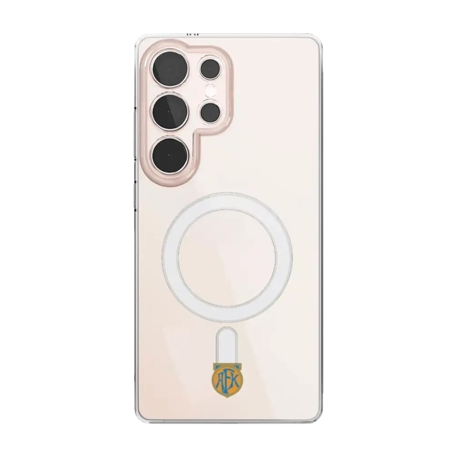 Phonecases3D Samsung Galaxy S25 Ultra Aalesunds FK Clear case (MagSafe) -mobilcover, hvid billede 1