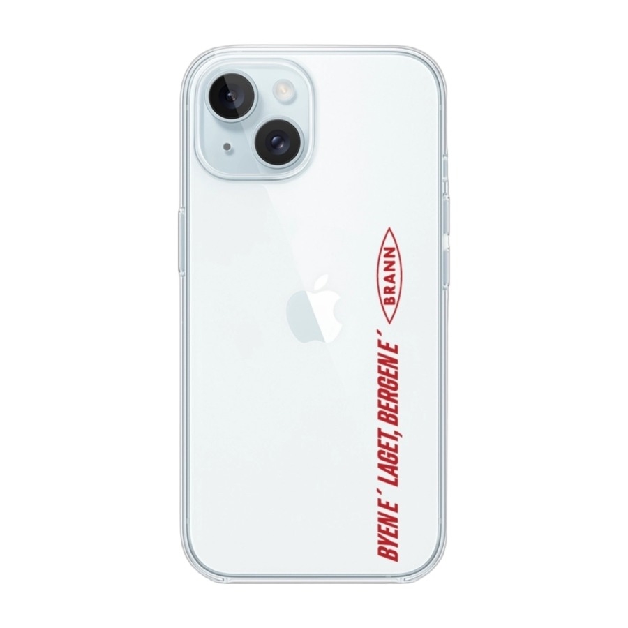 Phonecases3D iPhone 15 Brann SK Clear case -mobilcover, hvid billede 1
