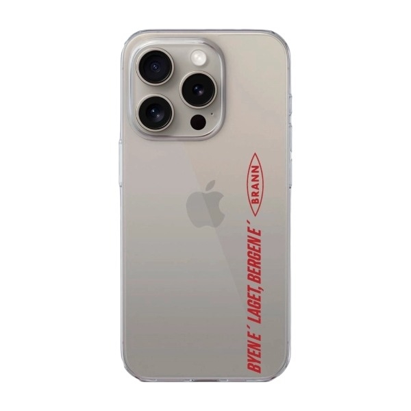 Phonecases3D iPhone 15 Pro Brann SK Clear case -mobilcover, hvid billede 1
