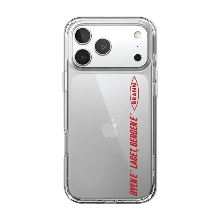 Phonecases3D iPhone 17 Pro Max Brann SK Clear case -mobilcover, hvid billede 1
