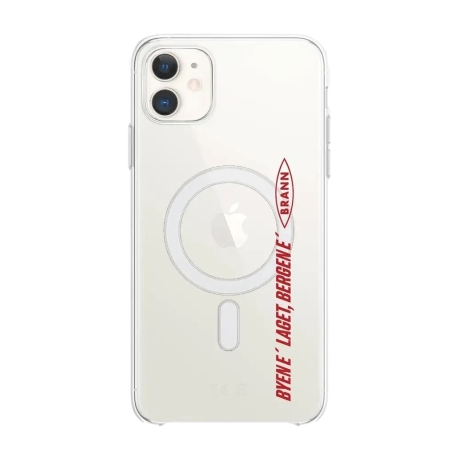 Phonecases3D iPhone 11 Brann SK Clear case (MagSafe) -mobilcover, hvid billede 1