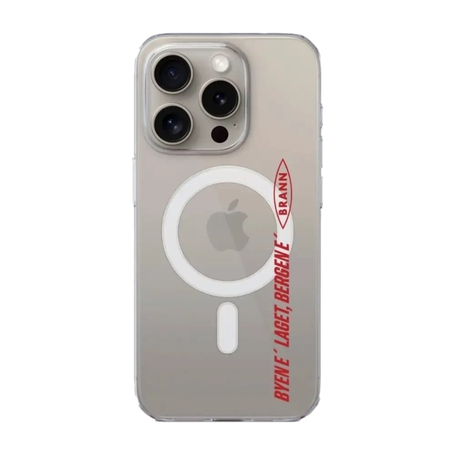 Phonecases3D iPhone 16 Pro Brann SK Clear case (MagSafe) -mobilcover, hvid billede 1