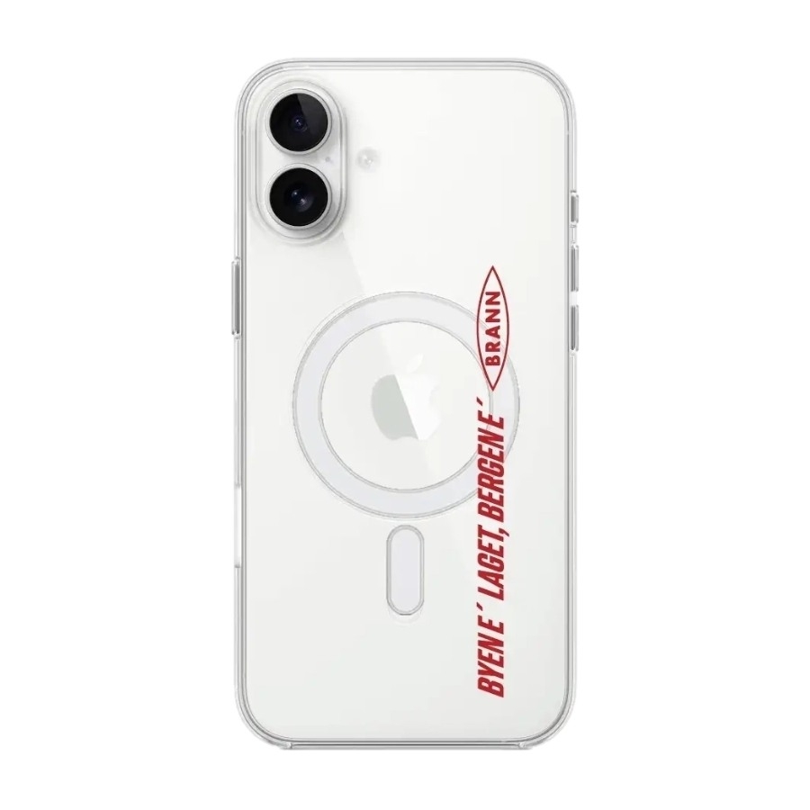 Phonecases3D iPhone 16 Plus Brann SK Clear case (MagSafe) -mobilcover, hvid billede 1