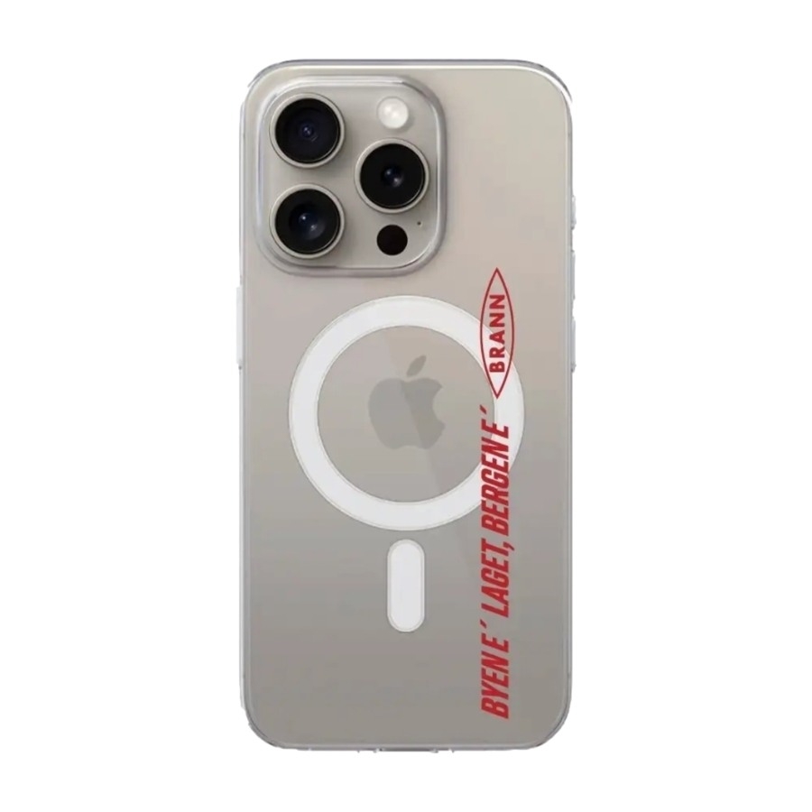 Phonecases3D iPhone 16 Pro Max Brann SK Clear case (MagSafe) -mobilcover, hvid billede 1