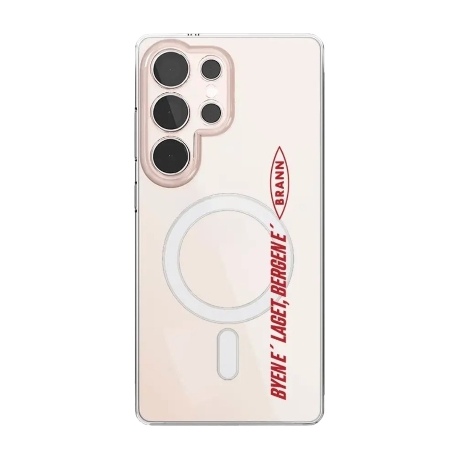 Phonecases3D Samsung Galaxy S25 Ultra Brann SK Clear case (MagSafe) -mobilcover, hvid billede 1