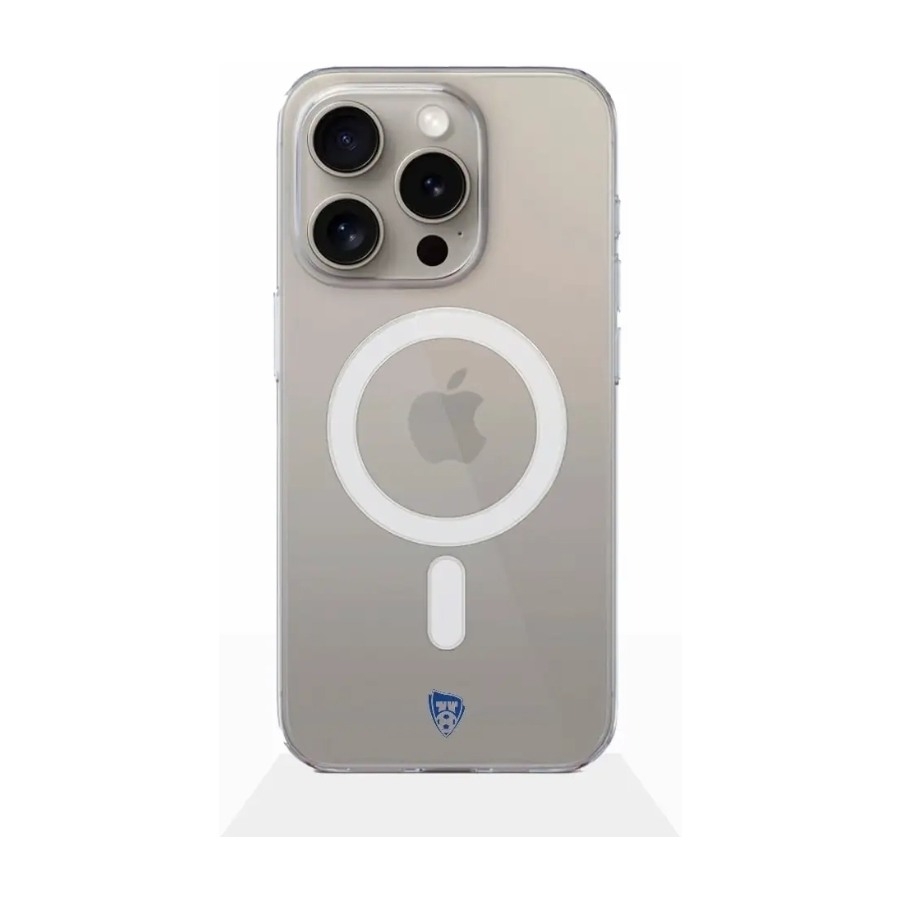 Phonecases3D iPhone 16 Pro Sarpsborg 08 Clear case (MagSafe) -mobilcover, hvid billede 1