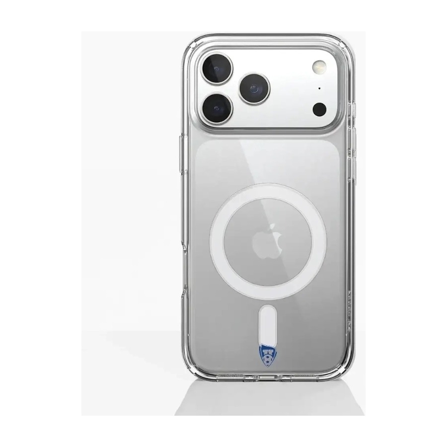 Phonecases3D iPhone 17 Pro Sarpsborg 08 Clear case (MagSafe) -mobilcover, hvid billede 1