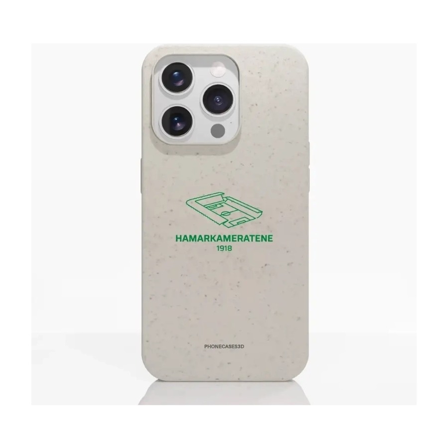 Phonecases3D iPhone 15 Pro HamKam komposterbart cover, hvid billede 1