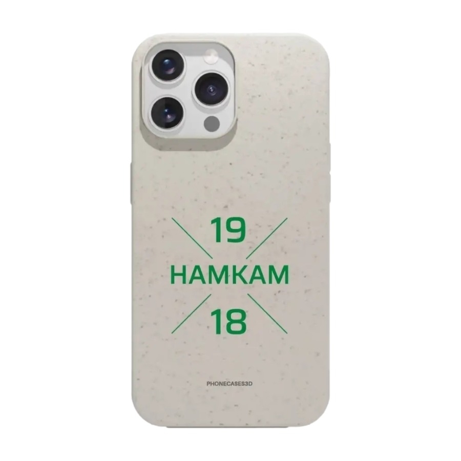 Phonecases3D iPhone 14 Pro HamKam komposterbart cover, hvid billede 1