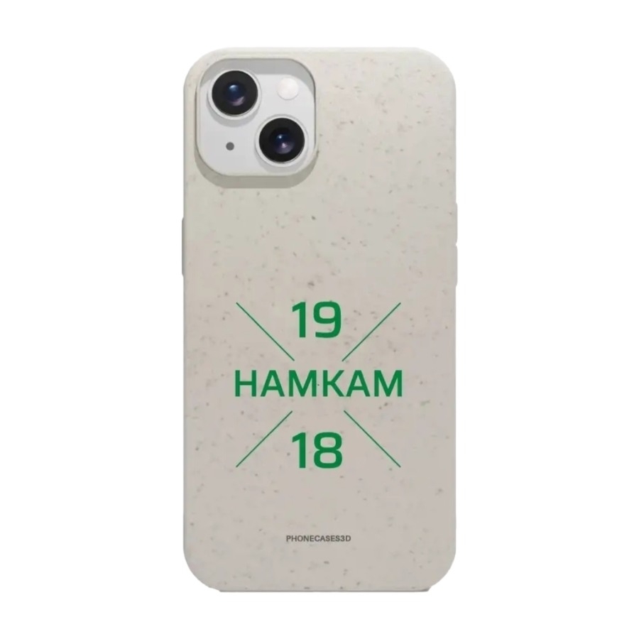 Phonecases3D iPhone 15 HamKam komposterbart cover, hvid billede 1