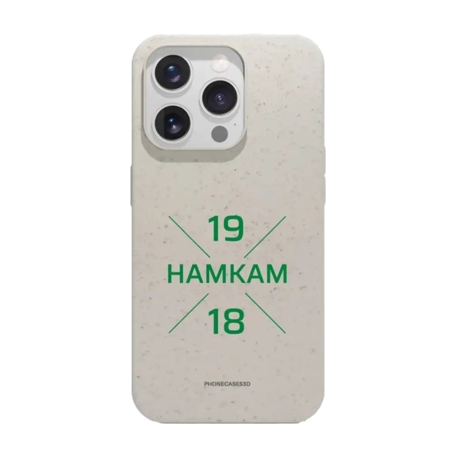 Phonecases3D iPhone 16 Pro HamKam komposterbart cover, hvid billede 1
