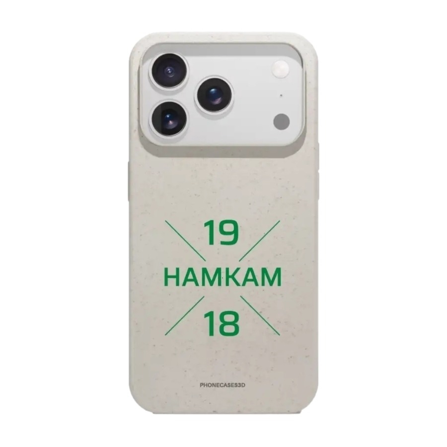 Phonecases3D iPhone 17 Pro HamKam komposterbart cover, hvid billede 1