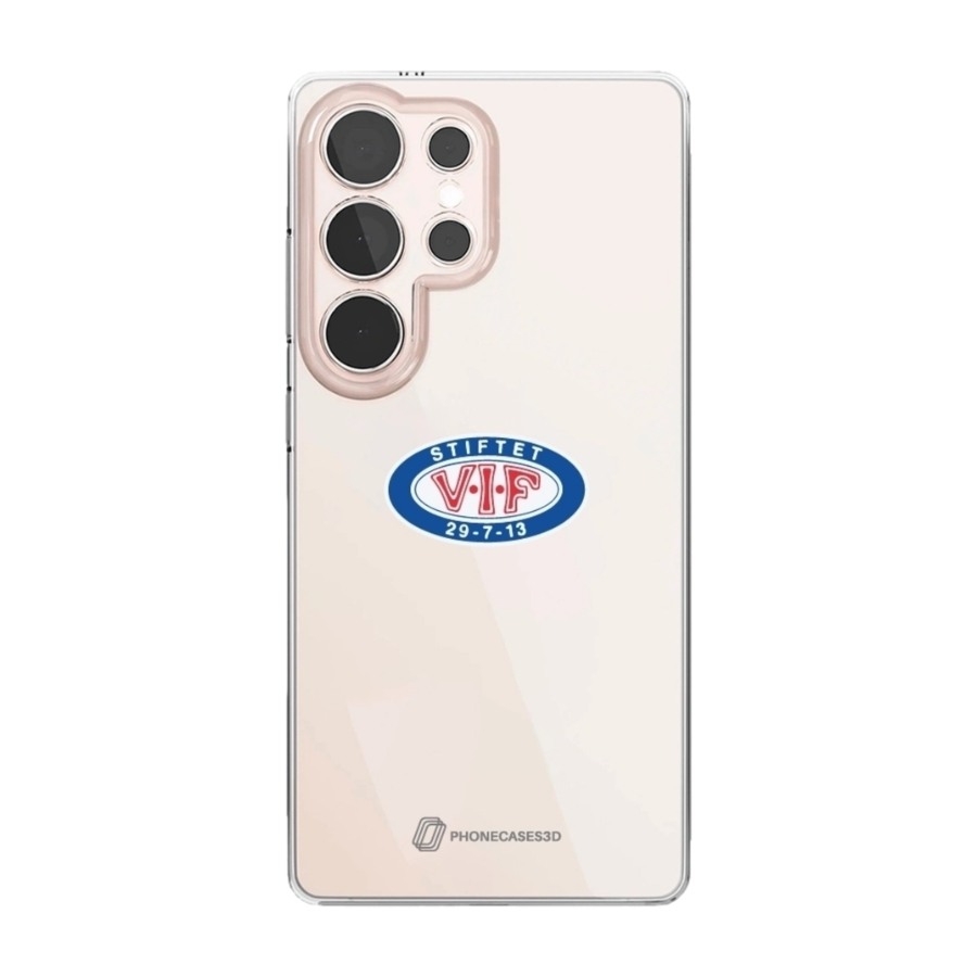Phonecases3D Samsung Galaxy S25 Ultra VIF Clear case -mobilcover, hvid billede 1