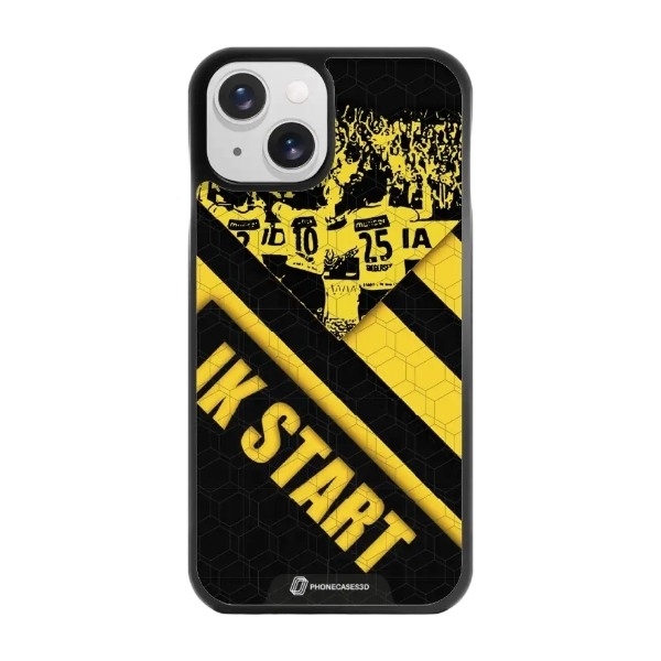 Phonecases3D iPhone 15 IK Start 3D mobilcover, sort billede 1