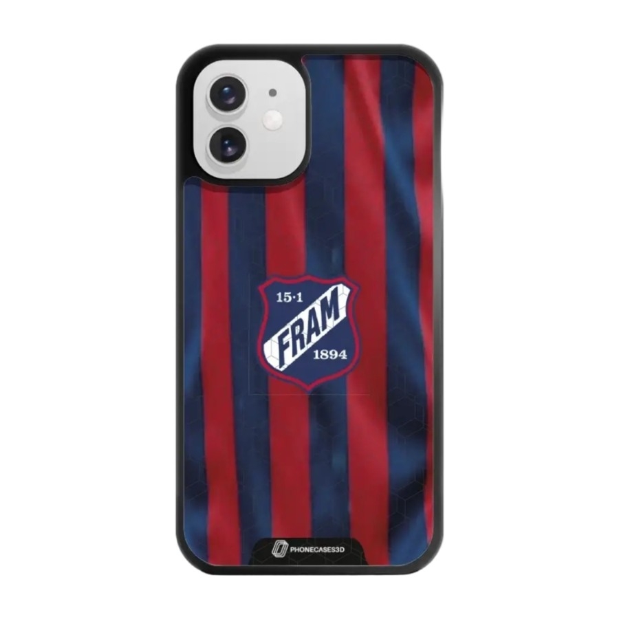 Phonecases3D iPhone 12 IF Fram Larvik 3D mobilcover, sort billede 1