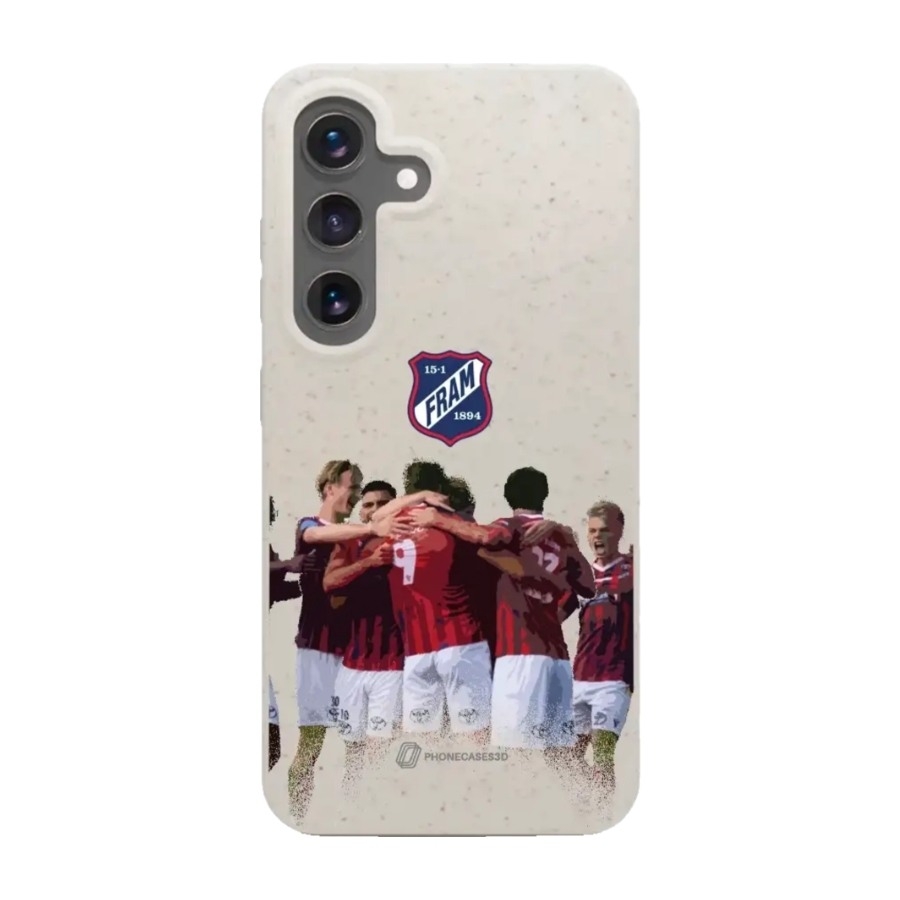 Phonecases3D Samsung Galaxy S25 IF Fram Larvik komposterbart cover, hvid billede 1