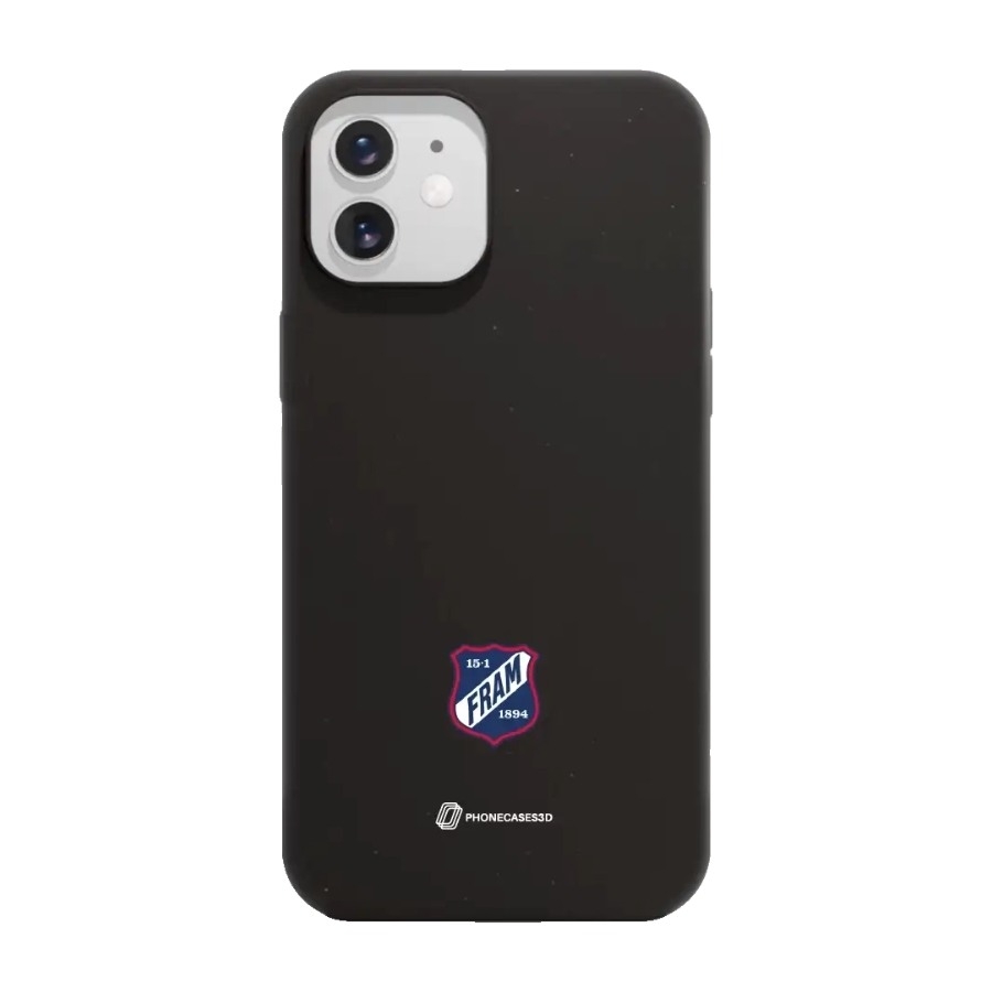 Phonecases3D iPhone 12 IF Fram Larvik komposterbart cover, sort billede 1