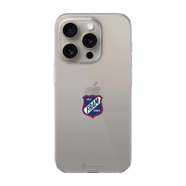 Phonecases3D iPhone 15 Pro IF Fram Larvik Clear case -mobilcover, hvid billede 1