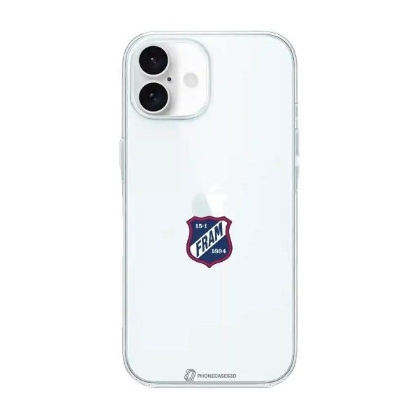 Phonecases3D iPhone 16 IF Fram Larvik Clear case -mobilcover, hvid billede 1