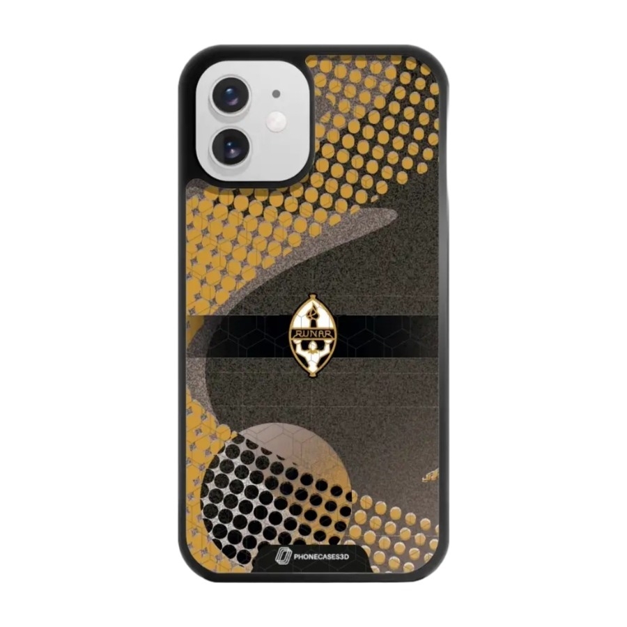 Phonecases3D iPhone 12 IL Runar 3D mobilcover, sort billede 1