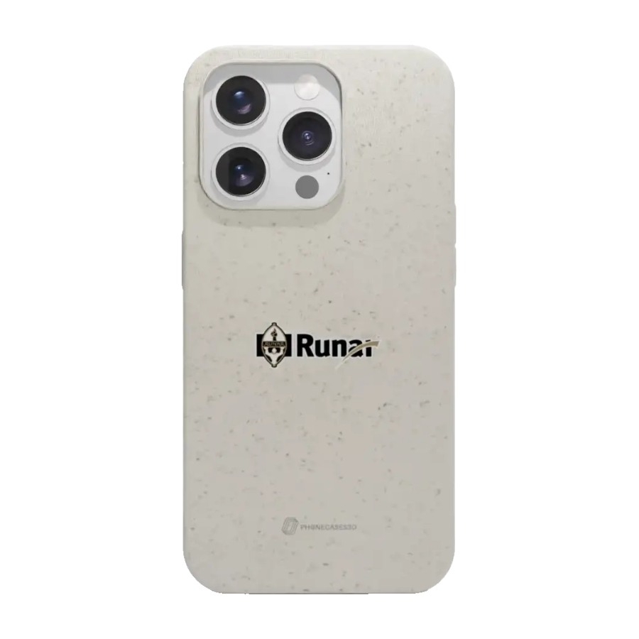 Phonecases3D iPhone 15 Pro IL Runar komposterbart cover, hvid billede 1